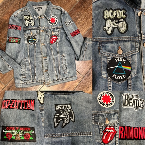 Elwood Other - Elwood Garage Trucker Denim Jacket AC DC Pink Floyd LED Zeppelin Guns N Roses